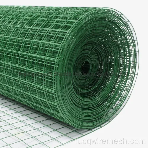 Rotolo di maglia saldato in PVC verde